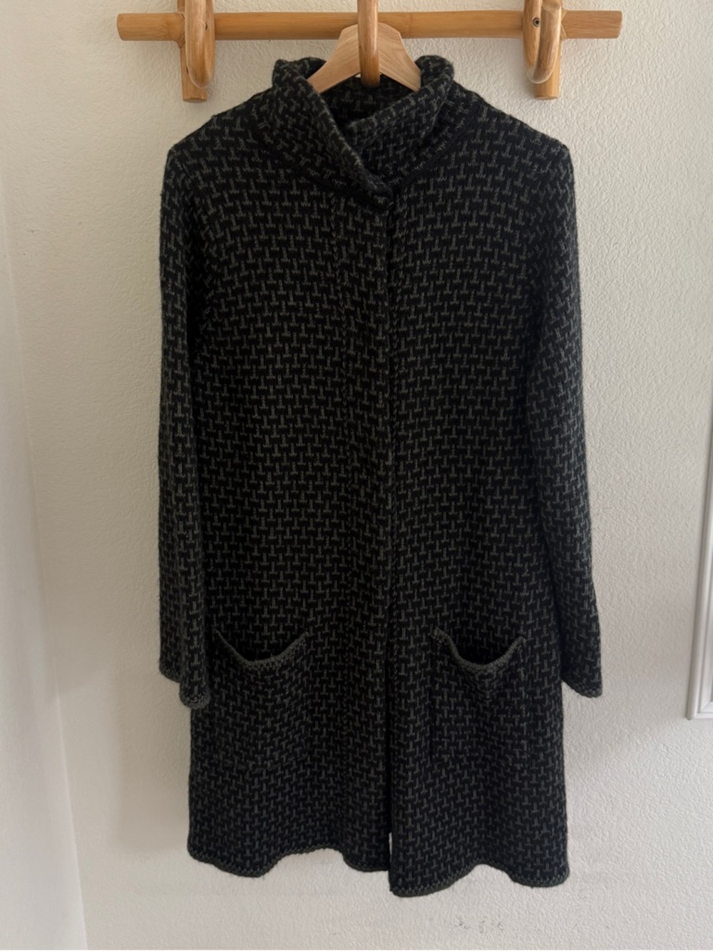 Betty Betty made in Italy wool alpaca knit coat cardigan academia minimalist